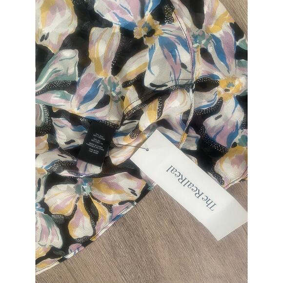 Rebecca Taylor Bow‎ Fluer Silk Top in Black Combo Size Medium - Picture 7 of 8